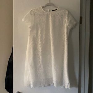 White Lace Mini Dress